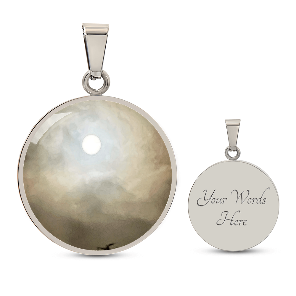Harvest Moon Necklace In Gold Plate or Silver Plate