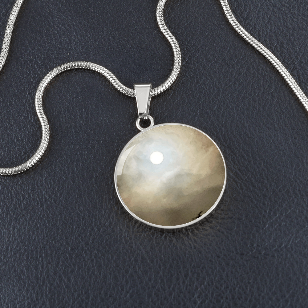 Harvest Moon Necklace In Gold Plate or Silver Plate