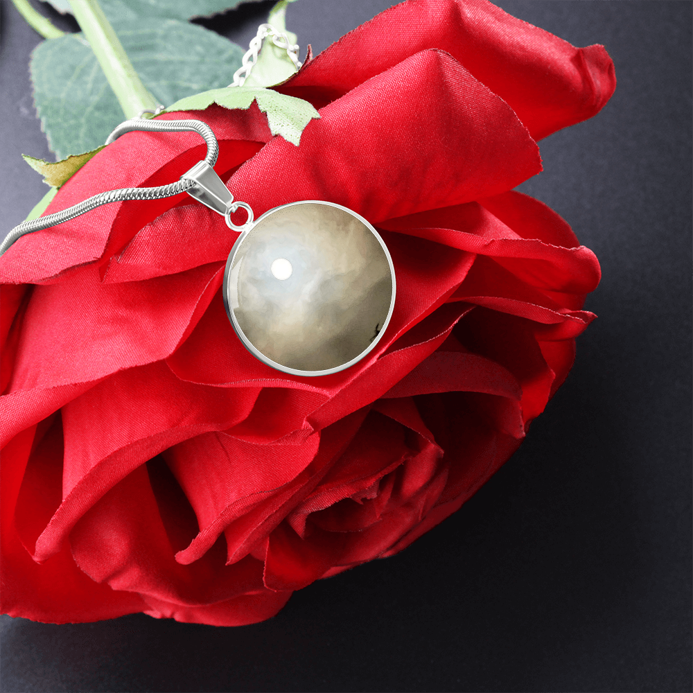 Harvest Moon Necklace In Gold Plate or Silver Plate