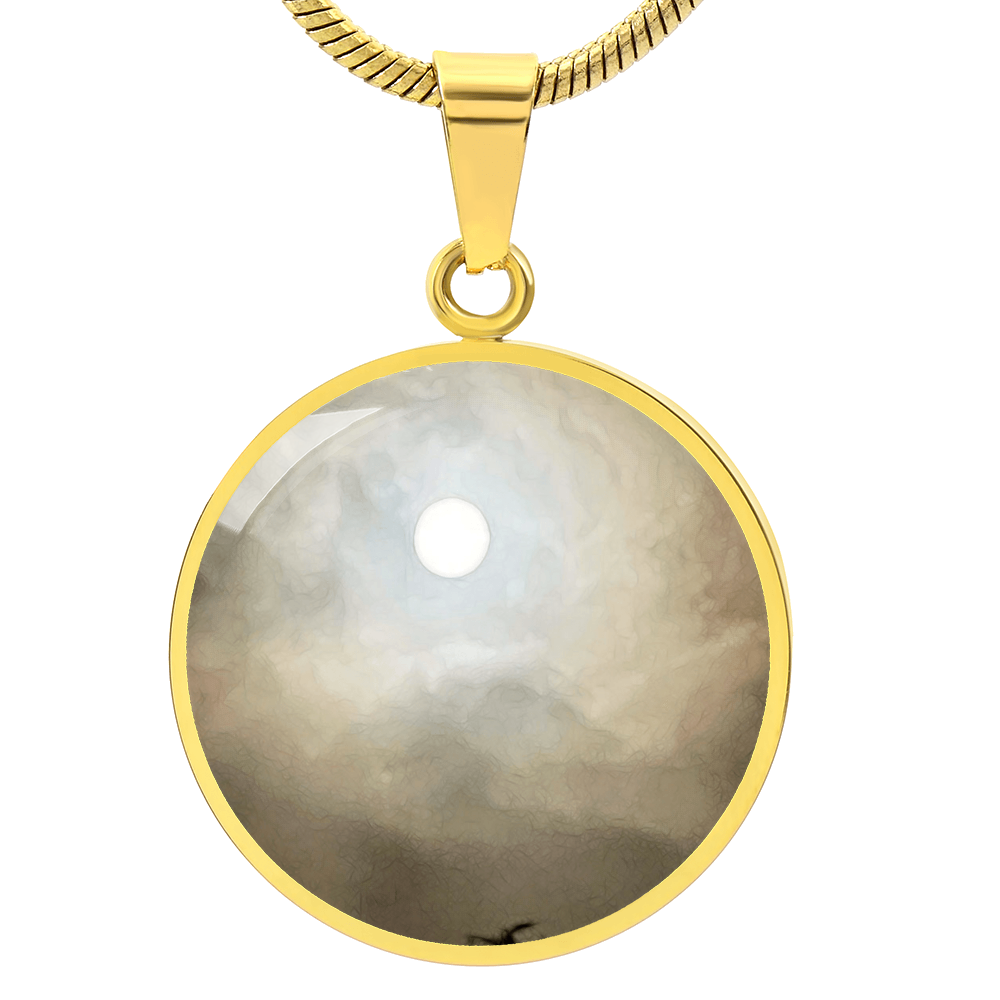 Harvest Moon Necklace In Gold Plate or Silver Plate