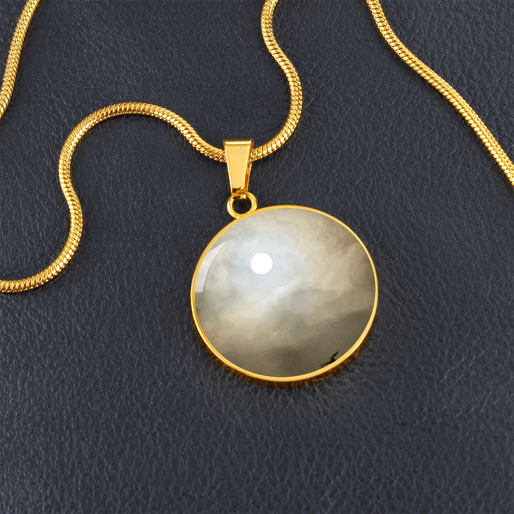 Harvest Moon Necklace In Gold Plate or Silver Plate
