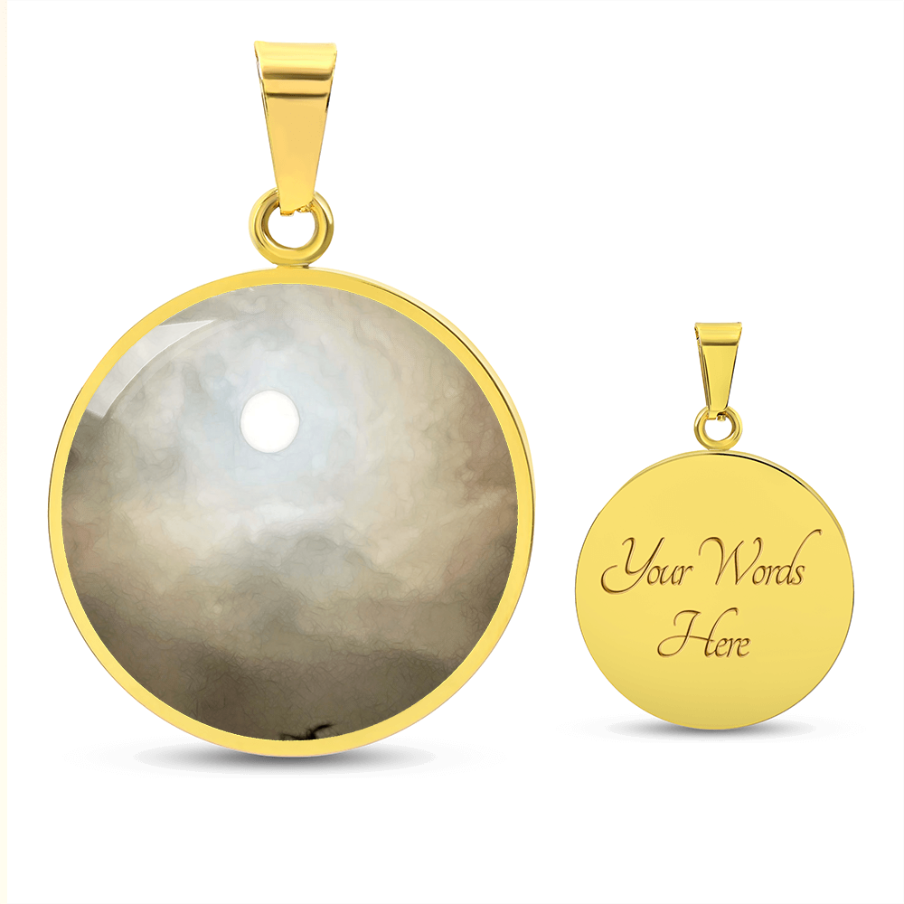 Harvest Moon Necklace In Gold Plate or Silver Plate