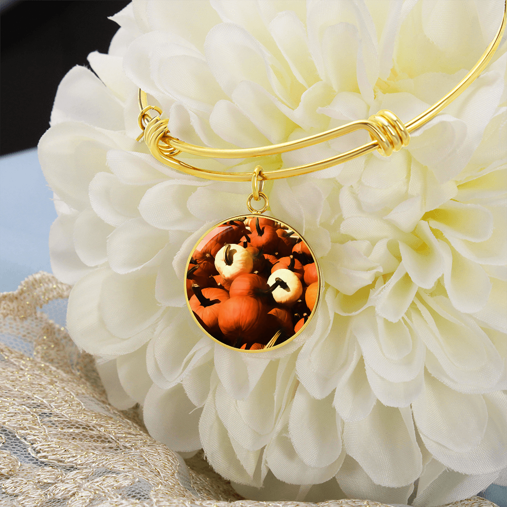 Fall Pumpkin Pile Bangle Bracelet