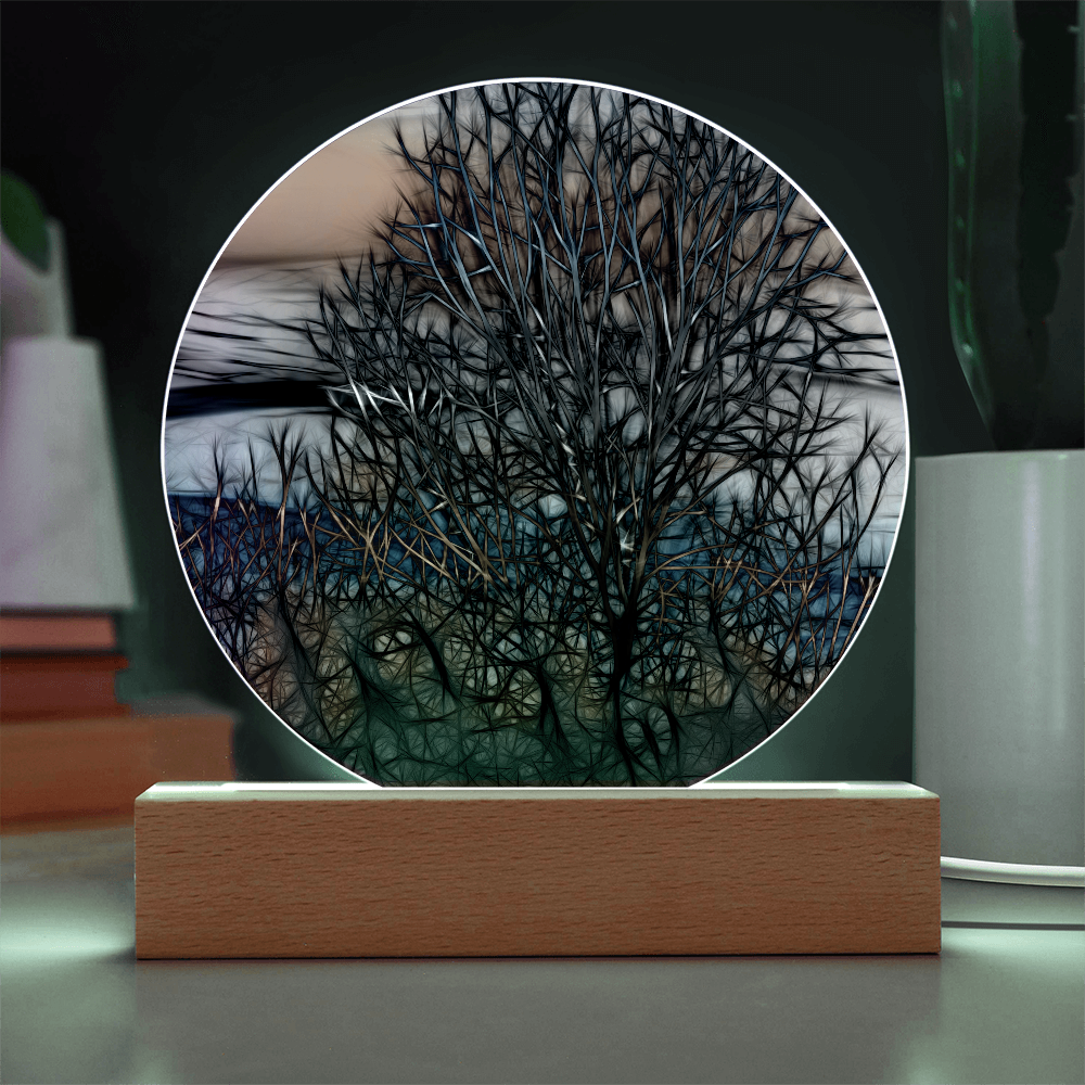 Abstract Sunset Tree LED Light
