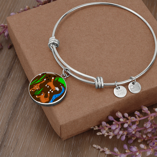 Foxes Bangle Bracelet