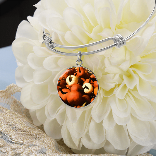 Fall Pumpkin Pile Bangle Bracelet
