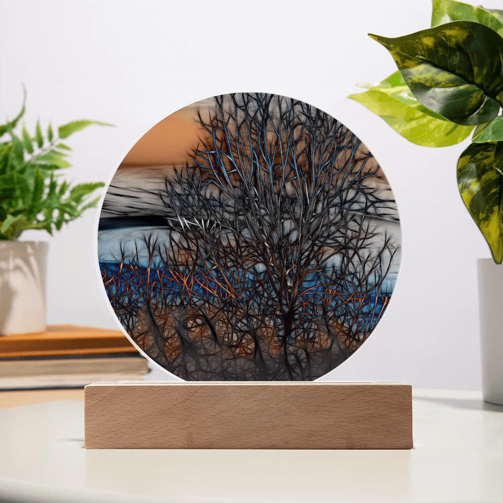 Abstract Sunset Tree LED Light