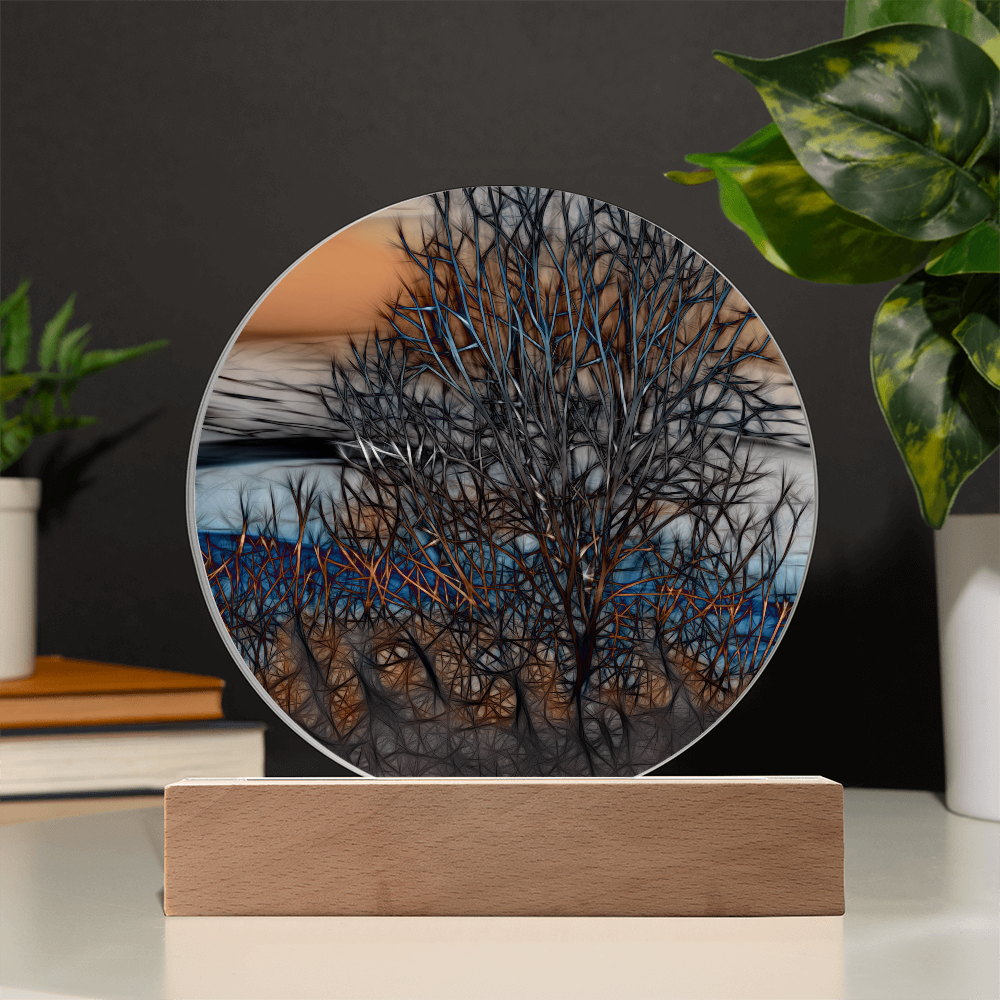 Abstract Sunset Tree LED Light