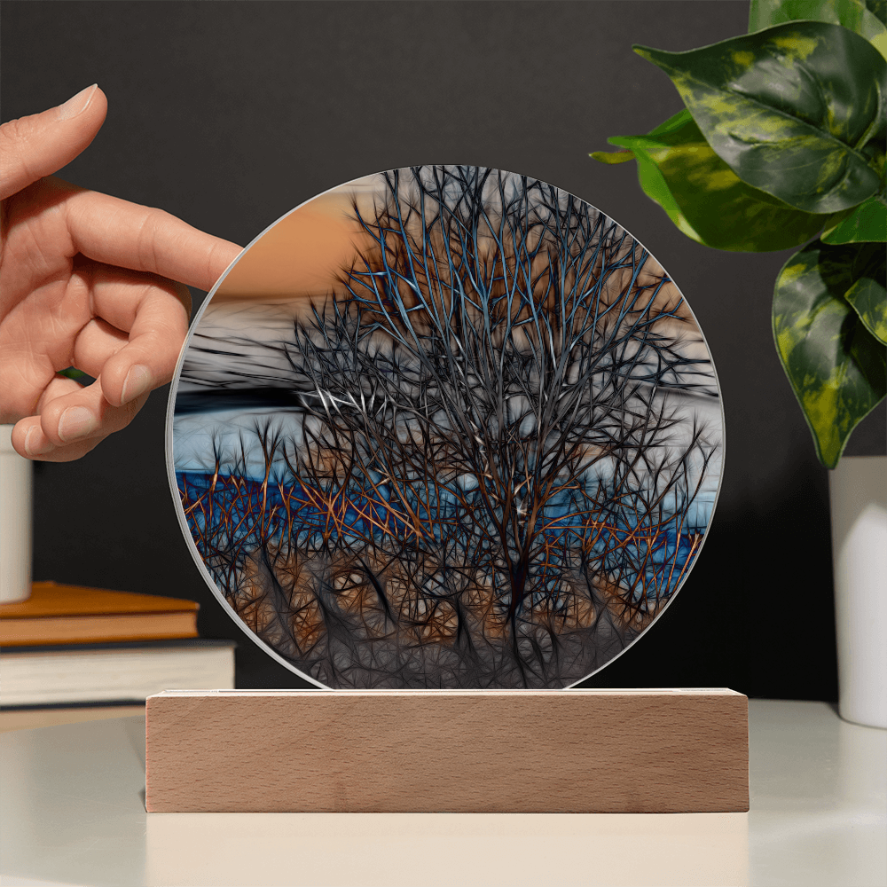 Abstract Sunset Tree LED Light