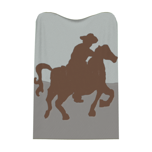 Cowboy On a Horse Knit Throw Blanket