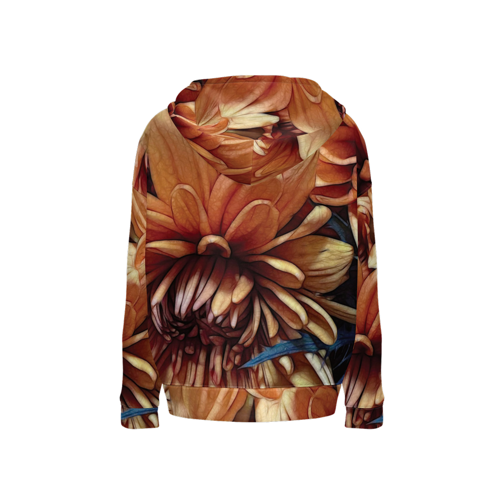 October Flowers 8 Women's Relaxed Fit Hoodie-Super Heavy 375g