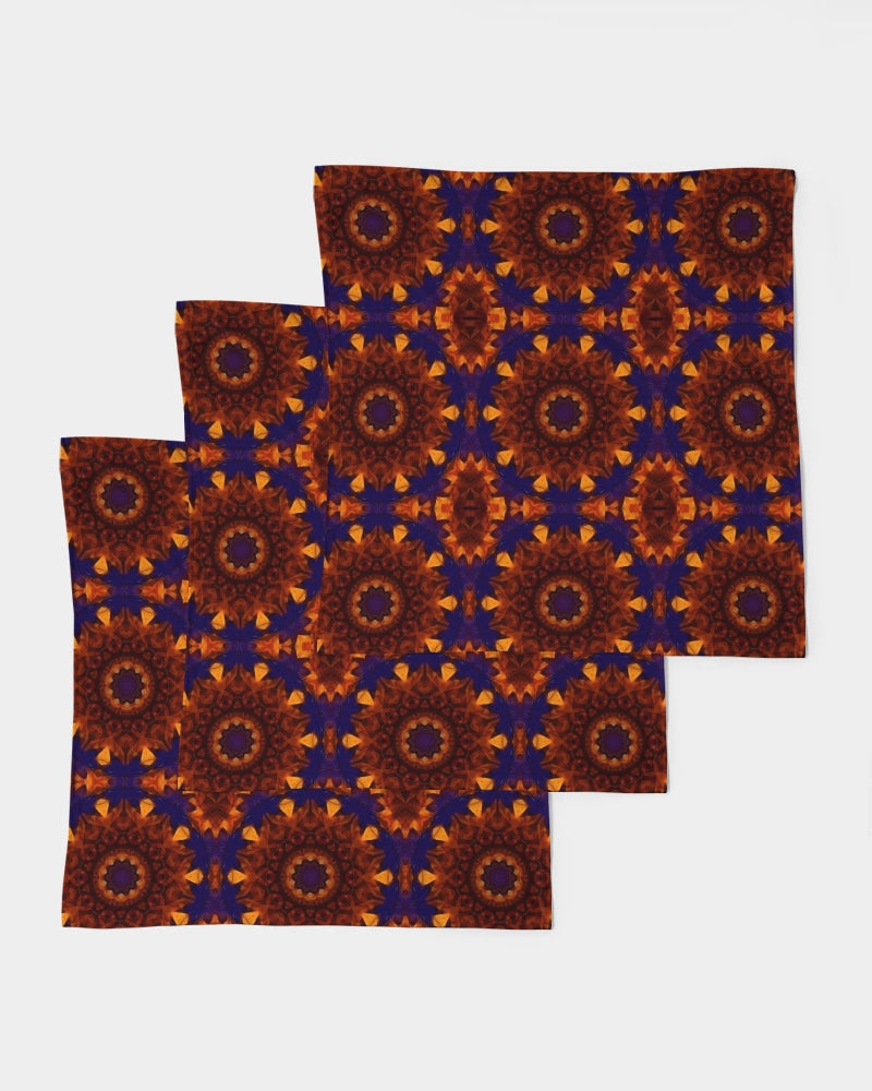 Blue Orange Red Kaleidoscope Bandana Set