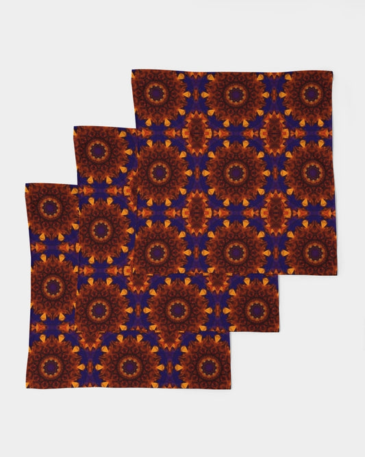 Blue Orange Red Kaleidoscope Bandana Set