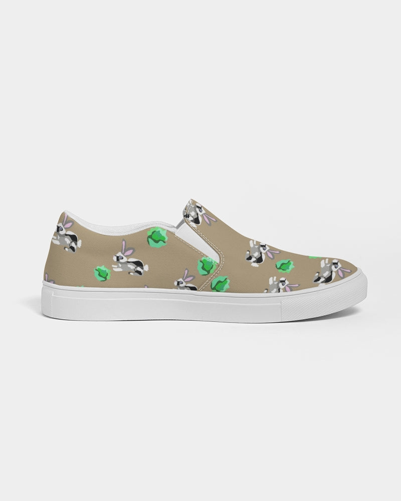 Bunnies Pattern Women's Slip-On Canvas Shoe