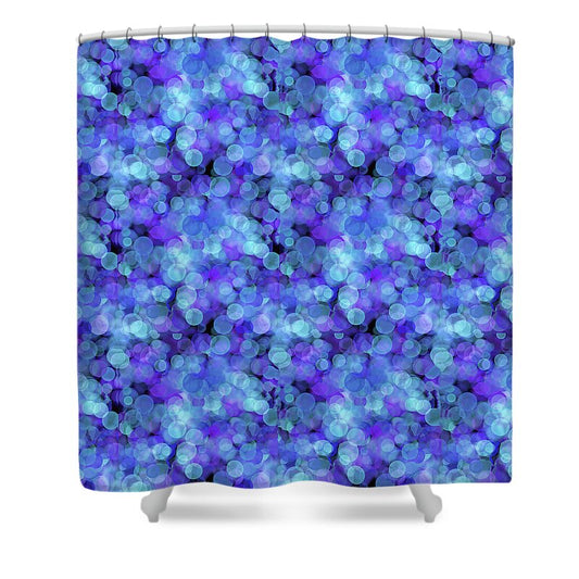 Blue Bokeh Pattern - Shower Curtain