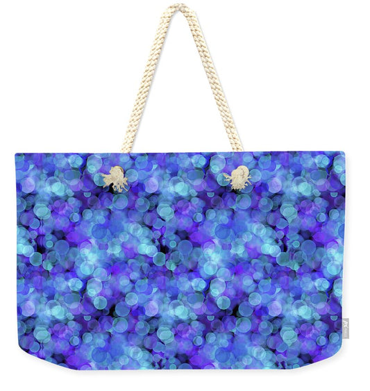 Blue Bokeh Pattern - Weekender Tote Bag