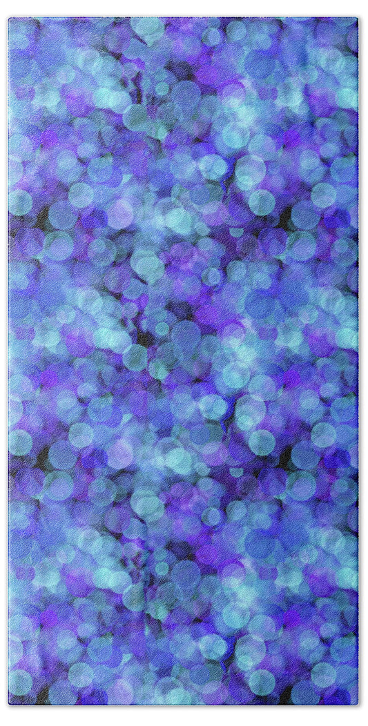 Blue Bokeh Pattern - Beach Towel