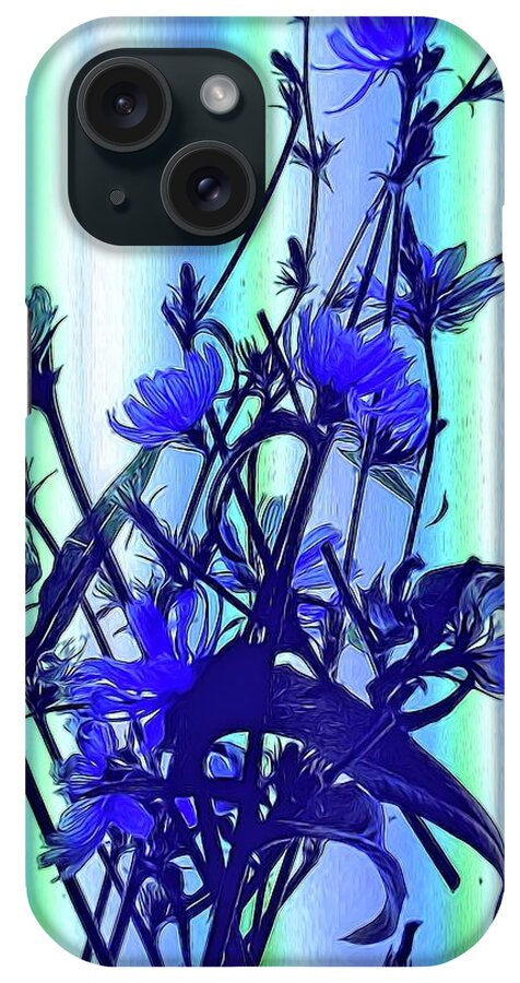 Blue Wildflowers With Backlight - Phone Case