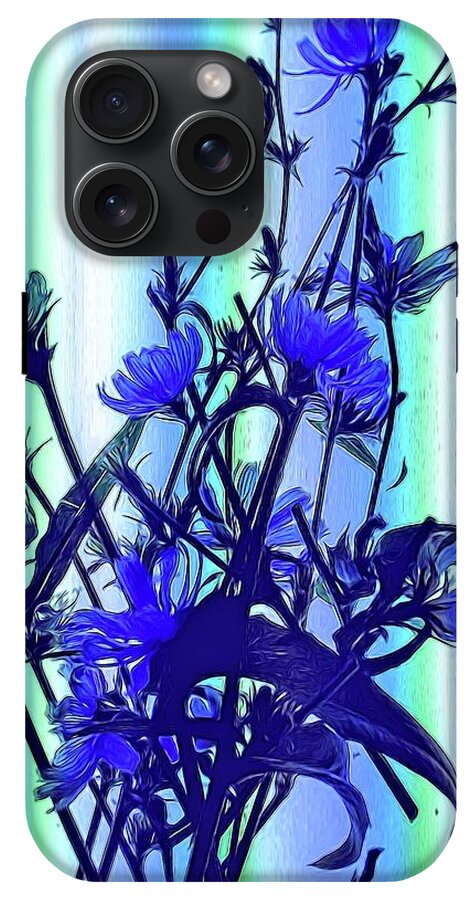 Blue Wildflowers With Backlight - Phone Case