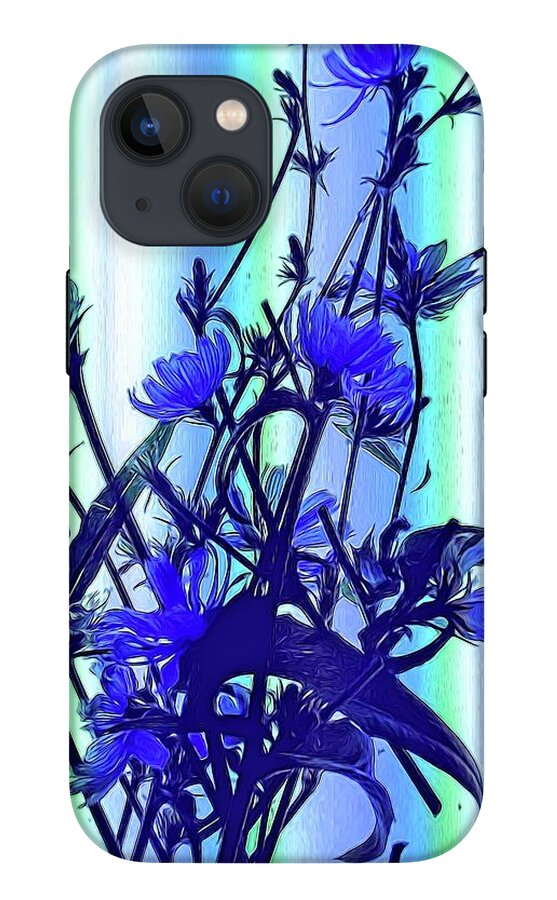 Blue Wildflowers With Backlight - Phone Case