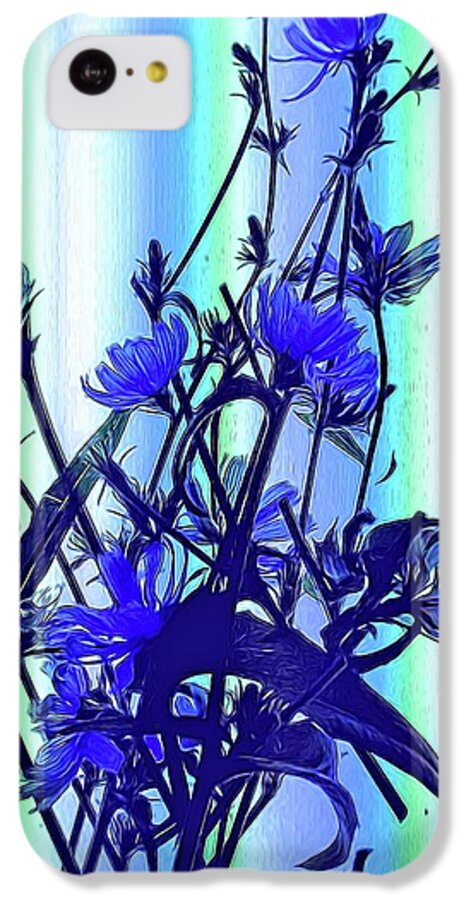 Blue Wildflowers With Backlight - Phone Case