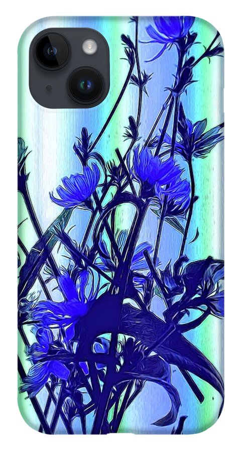 Blue Wildflowers With Backlight - Phone Case