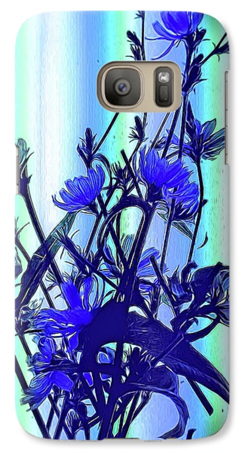Blue Wildflowers With Backlight - Phone Case