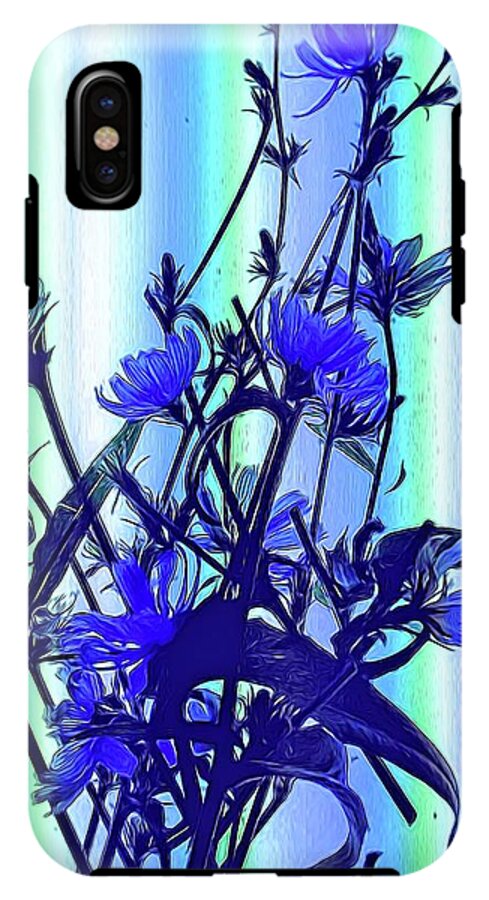 Blue Wildflowers With Backlight - Phone Case
