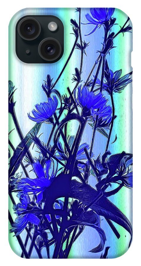 Blue Wildflowers With Backlight - Phone Case