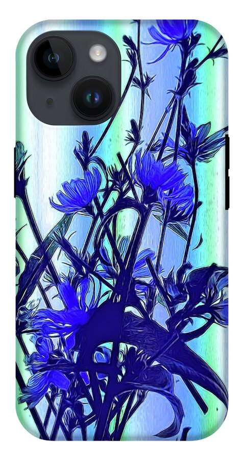 Blue Wildflowers With Backlight - Phone Case