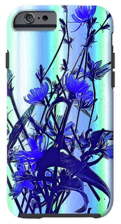 Blue Wildflowers With Backlight - Phone Case