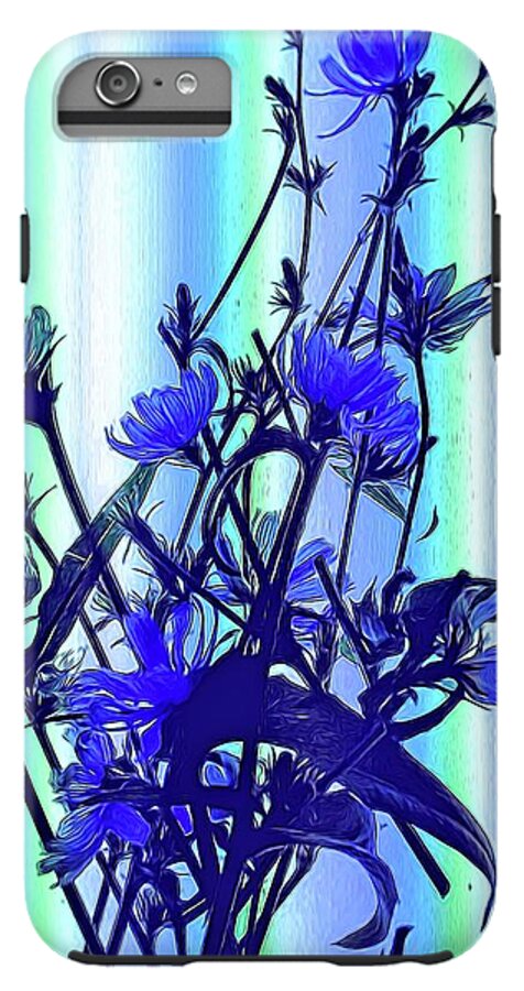 Blue Wildflowers With Backlight - Phone Case
