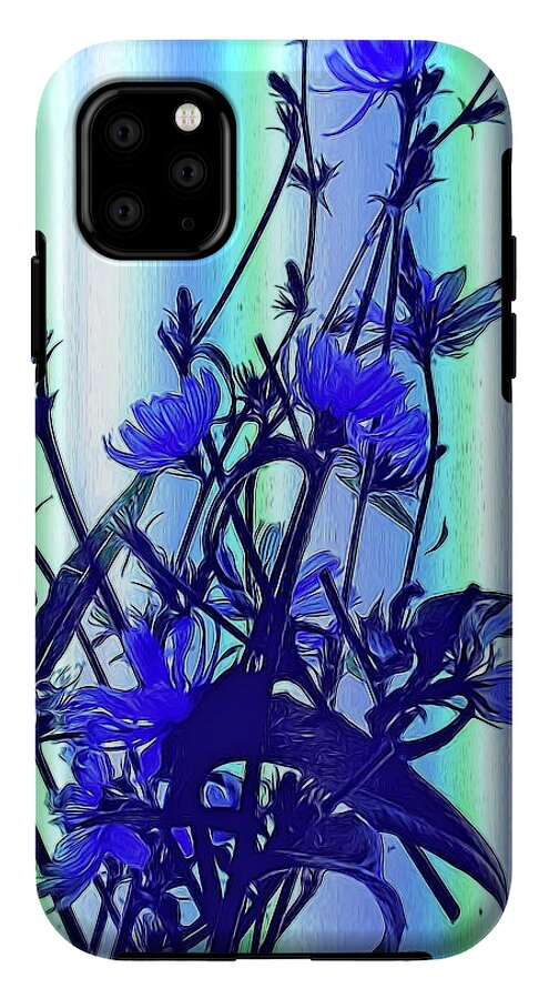 Blue Wildflowers With Backlight - Phone Case