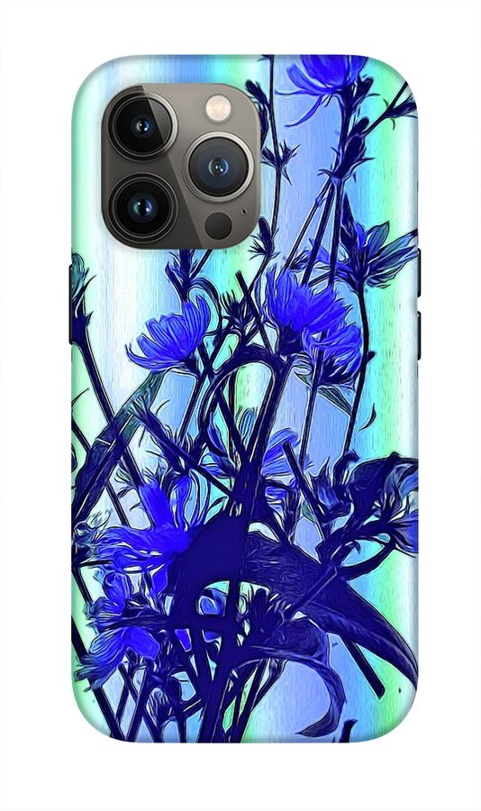 Blue Wildflowers With Backlight - Phone Case