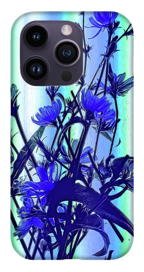 Blue Wildflowers With Backlight - Phone Case