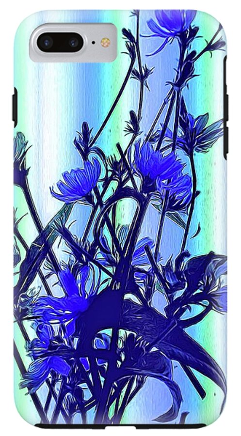 Blue Wildflowers With Backlight - Phone Case