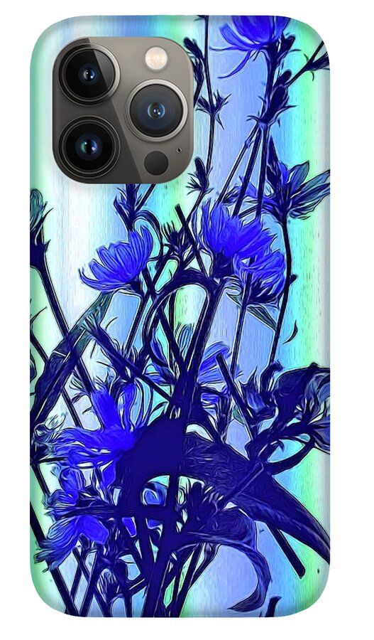 Blue Wildflowers With Backlight - Phone Case