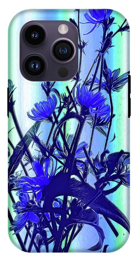 Blue Wildflowers With Backlight - Phone Case