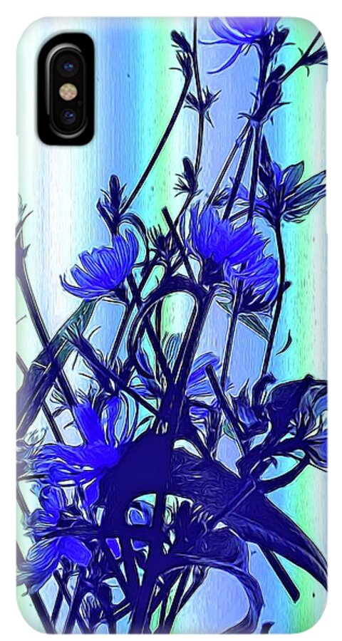 Blue Wildflowers With Backlight - Phone Case