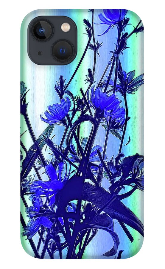 Blue Wildflowers With Backlight - Phone Case