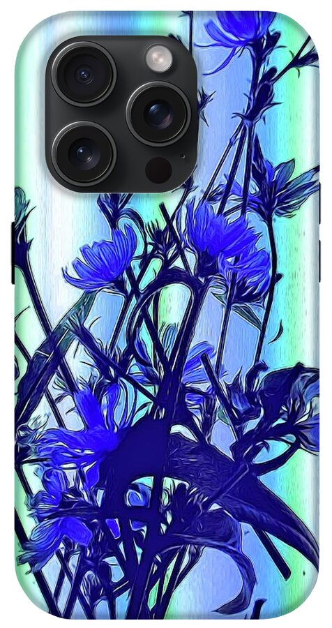 Blue Wildflowers With Backlight - Phone Case