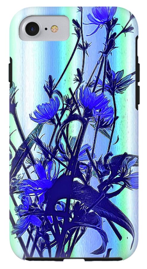 Blue Wildflowers With Backlight - Phone Case