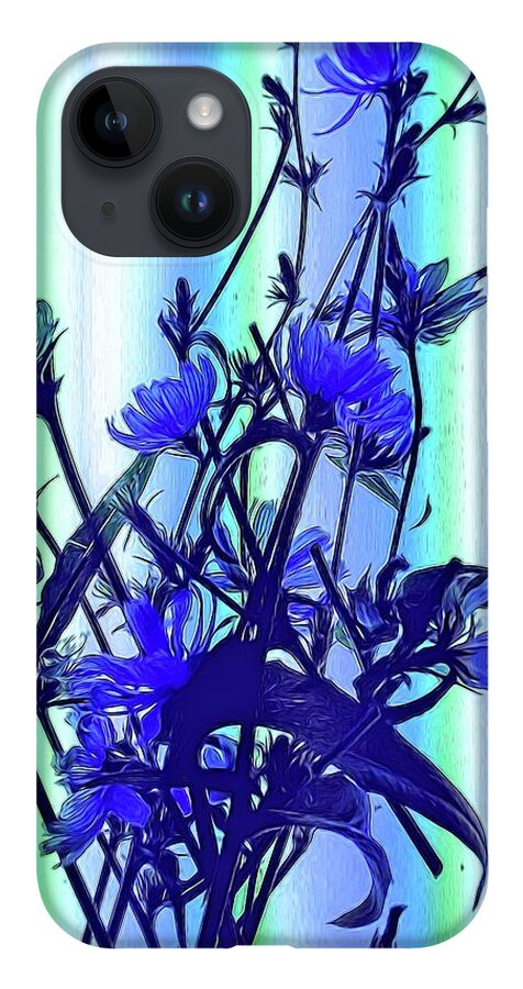 Blue Wildflowers With Backlight - Phone Case