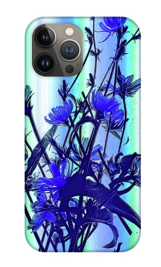 Blue Wildflowers With Backlight - Phone Case