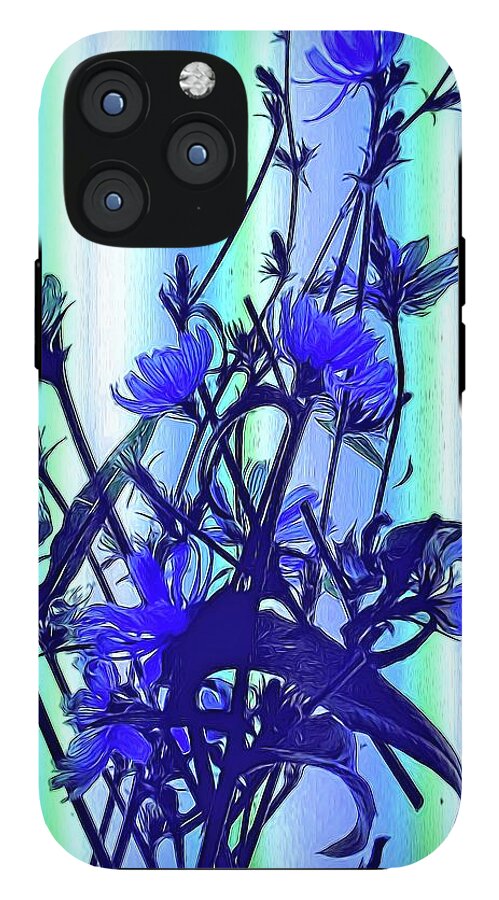Blue Wildflowers With Backlight - Phone Case