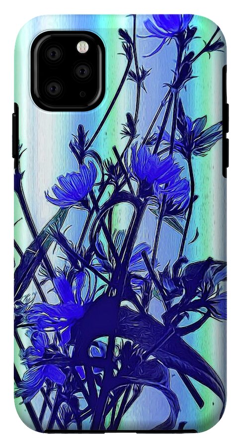 Blue Wildflowers With Backlight - Phone Case