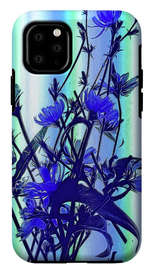 Blue Wildflowers With Backlight - Phone Case