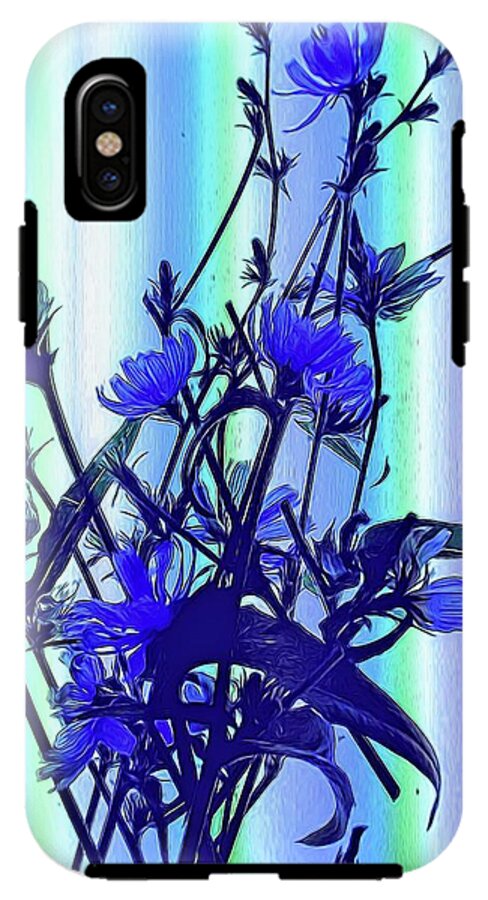 Blue Wildflowers With Backlight - Phone Case