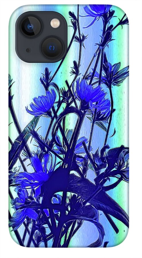 Blue Wildflowers With Backlight - Phone Case