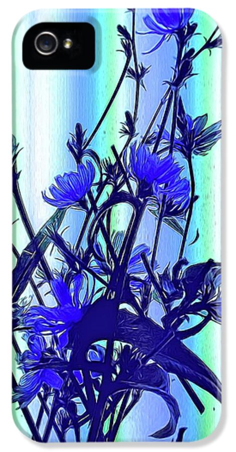 Blue Wildflowers With Backlight - Phone Case